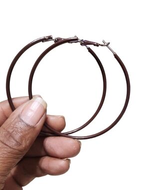 Brown Hoop Earrings - Classic Women’s Hoops